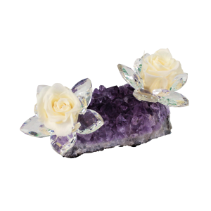 AMETISTA BELLISMA PIETRA CON DOPPIA ROSA STABILIZZATA E CRISTALLO. AMETYST. 21.290