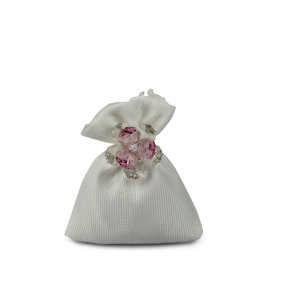 FIORE IN CRISTALLO CON OTTAGONI COLORATI. CALAMITA. 22.247.ROSA