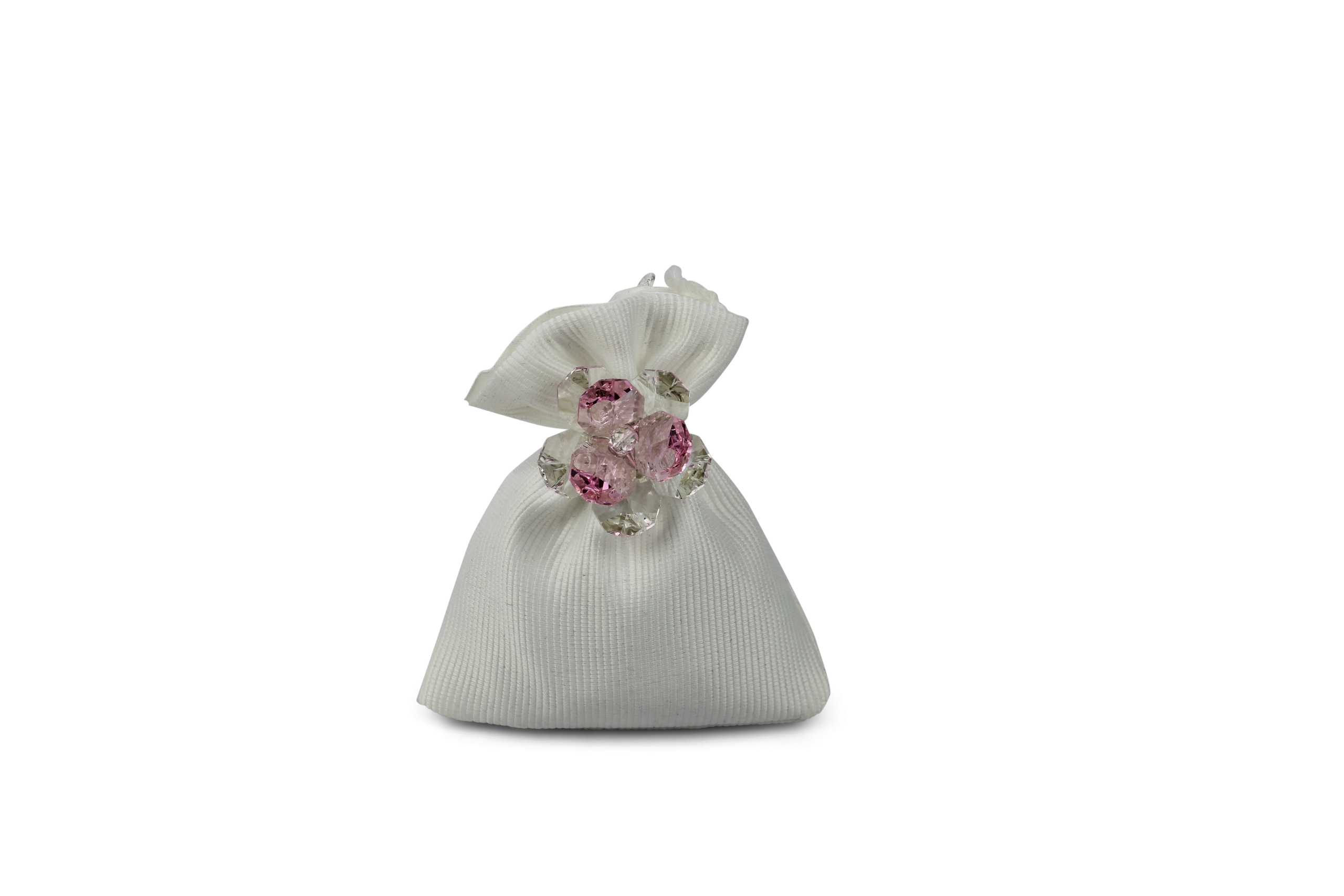 FIORE IN CRISTALLO CON OTTAGONI COLORATI. CALAMITA. 22.247.ROSA