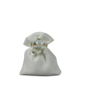 FIORE IN CRISTALLO CON OTTAGONI COLORATI. CALAMITA. 22.247.AURORA BOREALE