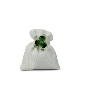 FIORE IN CRISTALLO CON OTTAGONI COLORATI. CALAMITA. 22.247.VERDE