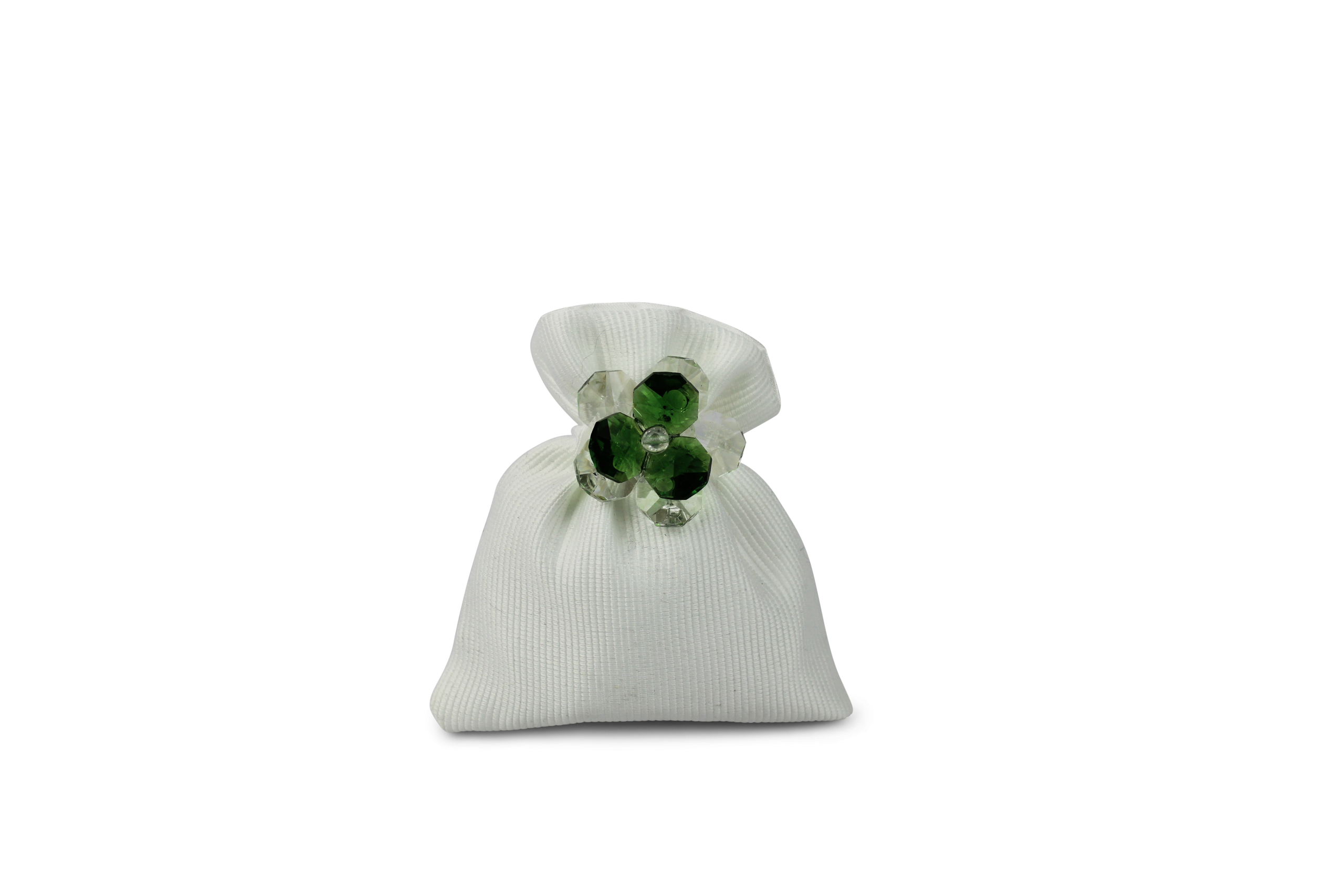 FIORE IN CRISTALLO CON OTTAGONI COLORATI. CALAMITA. 22.247.VERDE