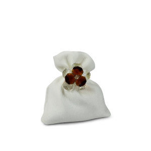 FIORE IN CRISTALLO CON OTTAGONI COLORATI. CALAMITA. 22.247.AMBRA