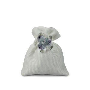 FIORE IN CRISTALLO CON OTTAGONI COLORATI. CALAMITA. 22.247.LILLA