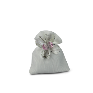 FARFALLA IN CRISTALLO CON OTTAGONI COLORATI. CALAMITA. 20.246.ROSA