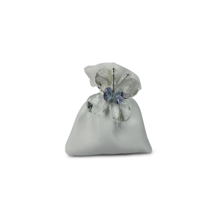 FARFALLA IN CRISTALLO CON OTTAGONI COLORATI. CALAMITA. 20.246.LILLA