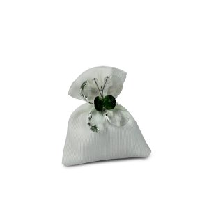 FARFALLA IN CRISTALLO CON OTTAGONI COLORATI. CALAMITA. 20.246.VERDE