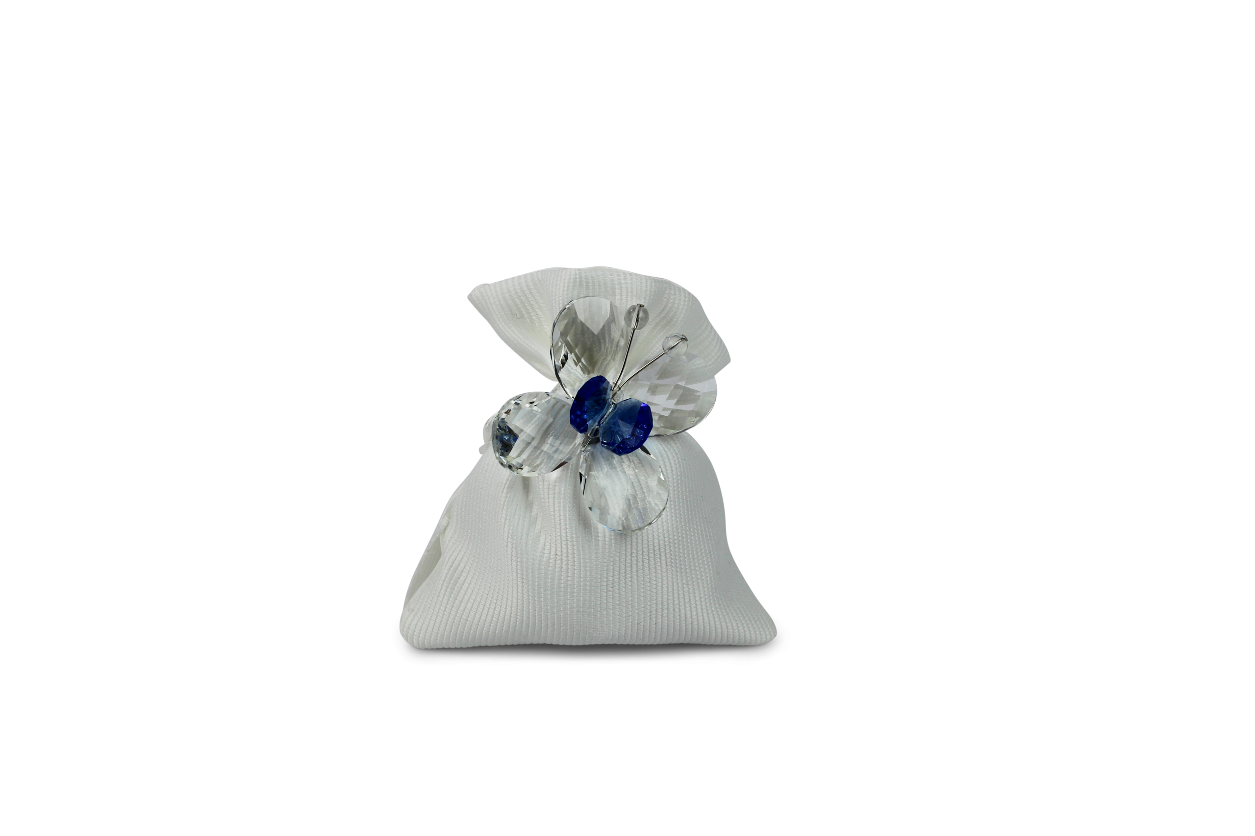 FARFALLA IN CRISTALLO CON OTTAGONI COLORATI. CALAMITA. 20.246.BLU