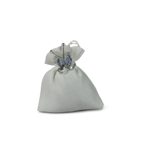 FARFALLINA IN CRISTALLO CON OTTAGONI COLORATI. CALAMITA. 1959.LILLA